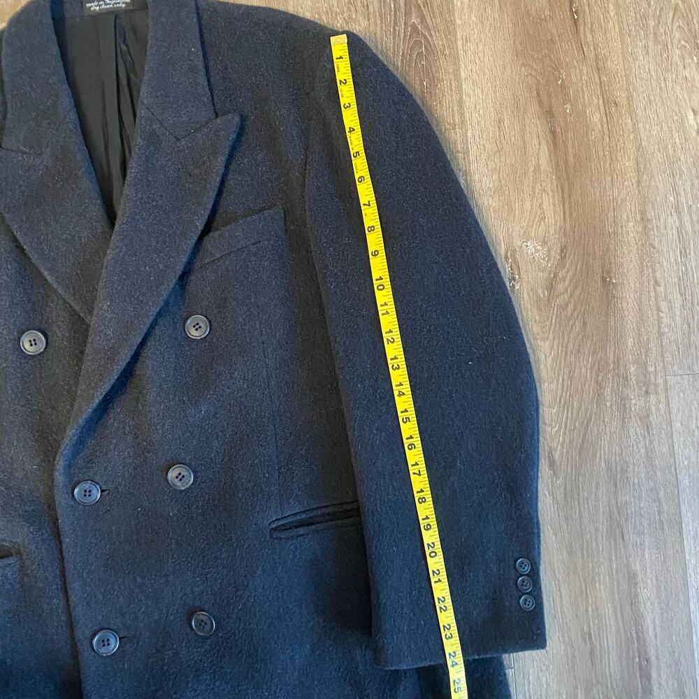 Ron Chereskin Double Breasted Overcoat Dark Gray Wool Cashmere Blend - Picture 7 of 11